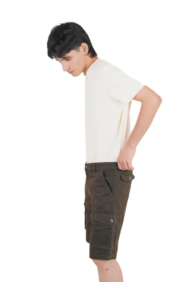 Brown_Premium_Cotton_Cargo_Shorts_For_Men