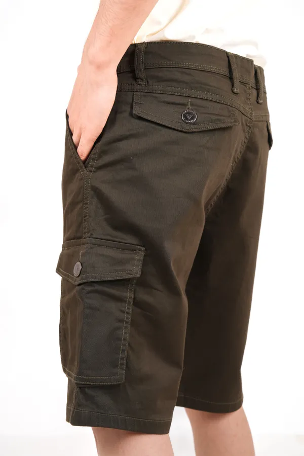 Brown_Premium_Cotton_Cargo_Shorts_For_Men