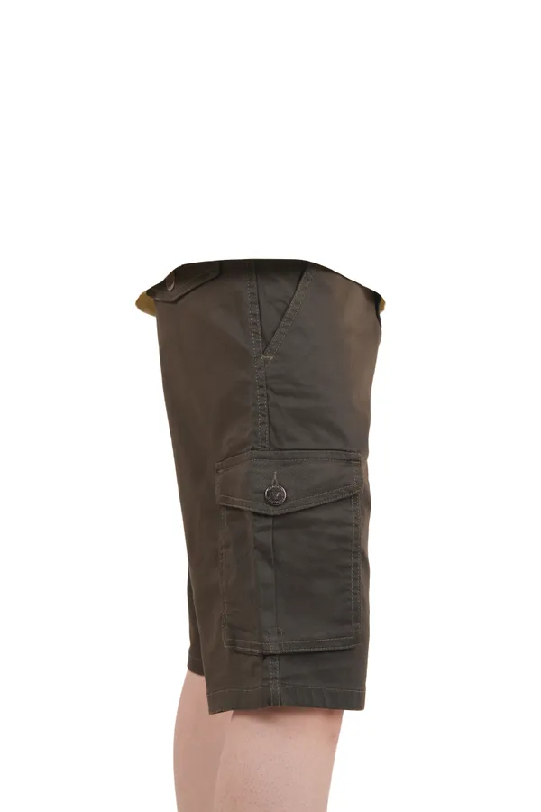 Brown_Premium_Cotton_Cargo_Shorts_For_Men