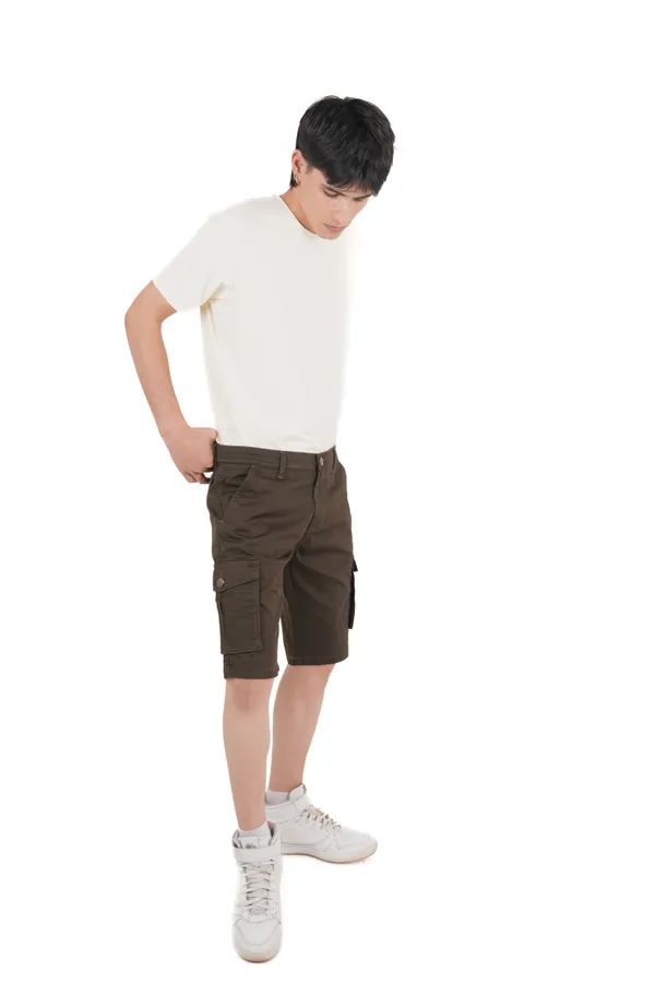 Brown_Premium_Cotton_Cargo_Shorts_For_Men