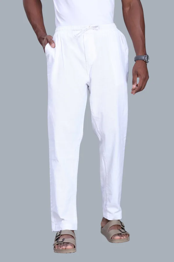 White_Cotton_Relaxed_Fit_Pajama_For_Men