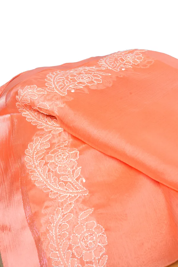 Orange_Georgette_Satin_border_Chikankari_Stole_|_Stoles_are_there_to_provide_the_sense_extra_elegance_in_your_styling