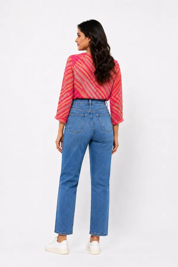 Vibrant_multicolor_chinon__Pink_Striped_pure_Chinon_chikankari_and_mukiash_detailing_top