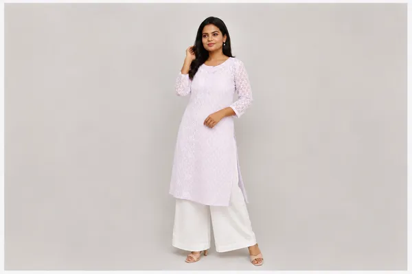 summer_breeze__Lavender__brasso_leaf__designer_chikankari_embroiderd_kurti