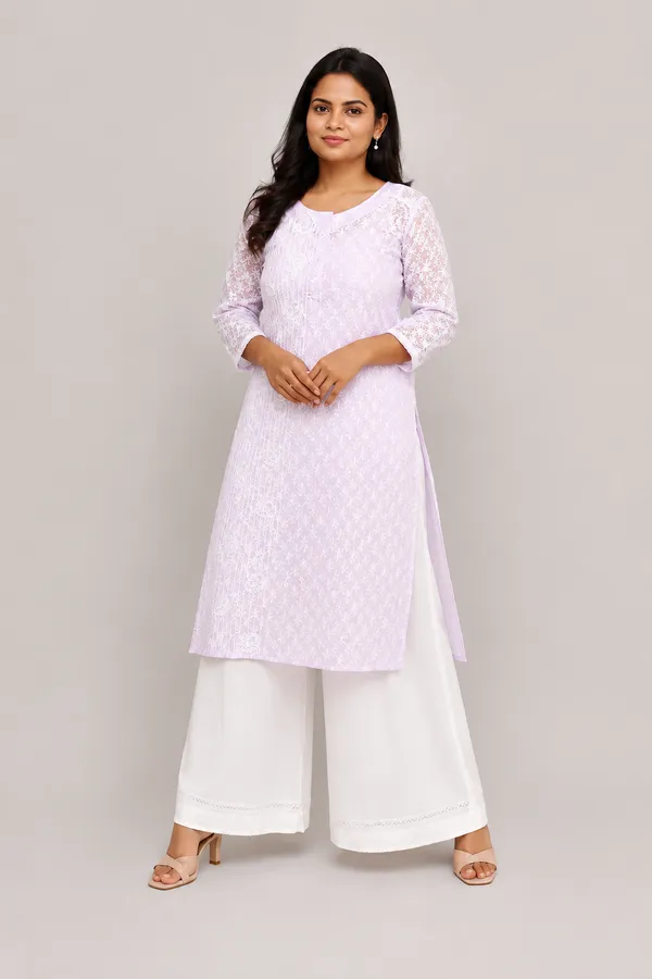 summer_breeze__Lavender__brasso_leaf__designer_chikankari_embroiderd_kurti