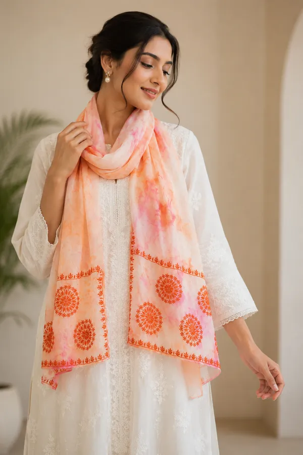 Organza_Tie-Dye_Orange_and_Pink_Stole_|_Stoles_are_there_to_provide_the_sense_of_extra_elegance_in_your_styling.