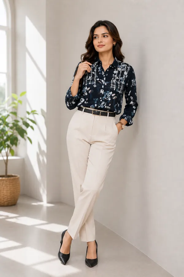 Classy_black_floral_chinon_chikankari__shirt