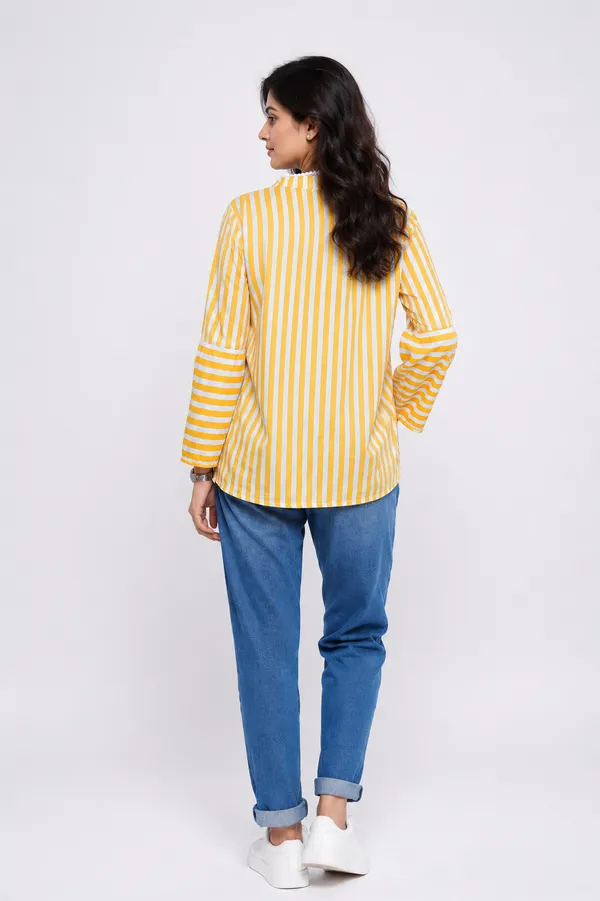 Cotton_Poplin_Sunshine_Yellow_Paisley_Chikankari_Embroidered_Top
