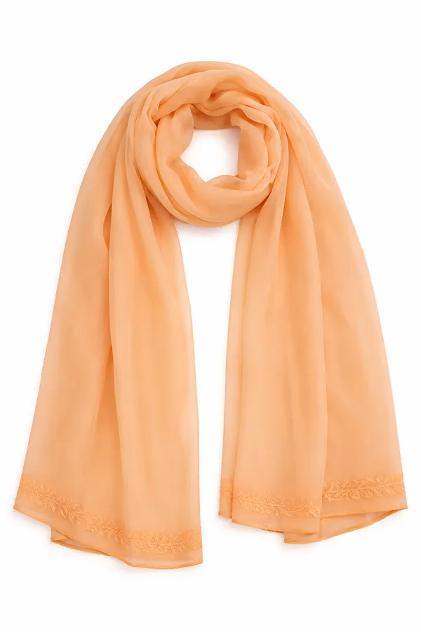 Peach_Organza_Stole_With_Chikankari_Embroidery_|_Stoles_are_there_to_provide_the_sense_extra_elegance_in_your_styling
