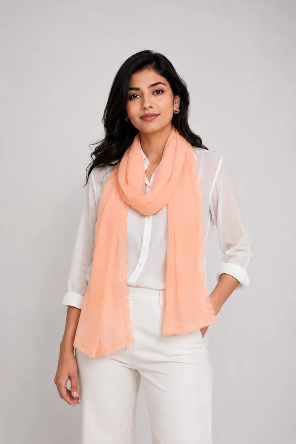 Peach_Organza_Stole_With_Chikankari_Embroidery_|_Stoles_are_there_to_provide_the_sense_extra_elegance_in_your_styling