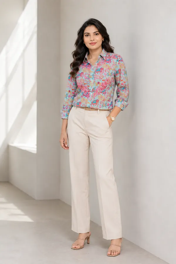 Upvan_printed_chikankari_embroidered_chinon_shirt