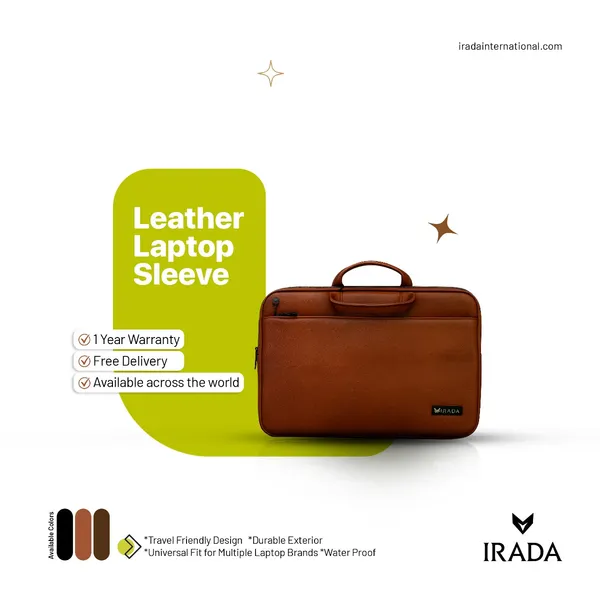 Tan_Synthetic_Leather_Laptop_Sleeve_For_Unisex