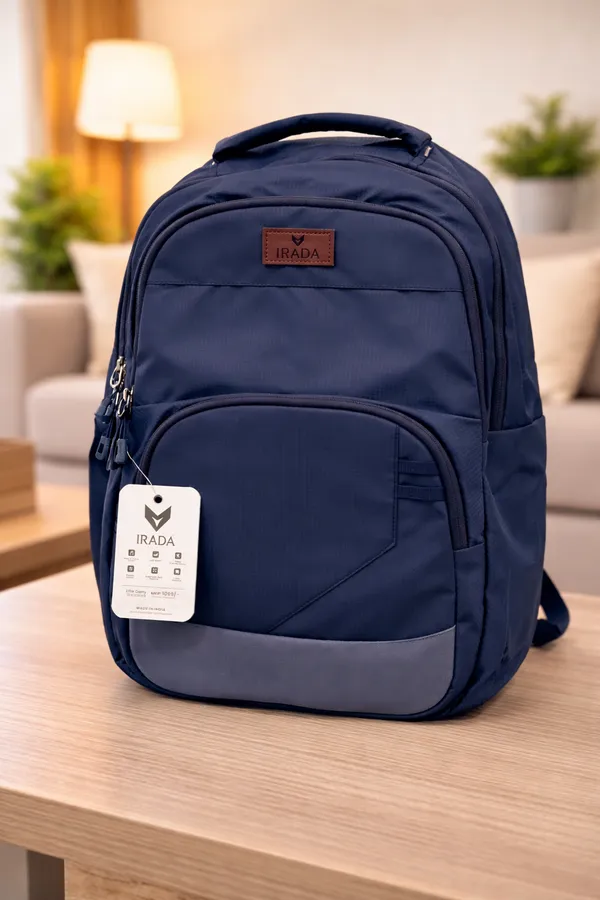 Navy_Blue_&_Grey_Synthetic_Polyester_Backpack_For_Unisex