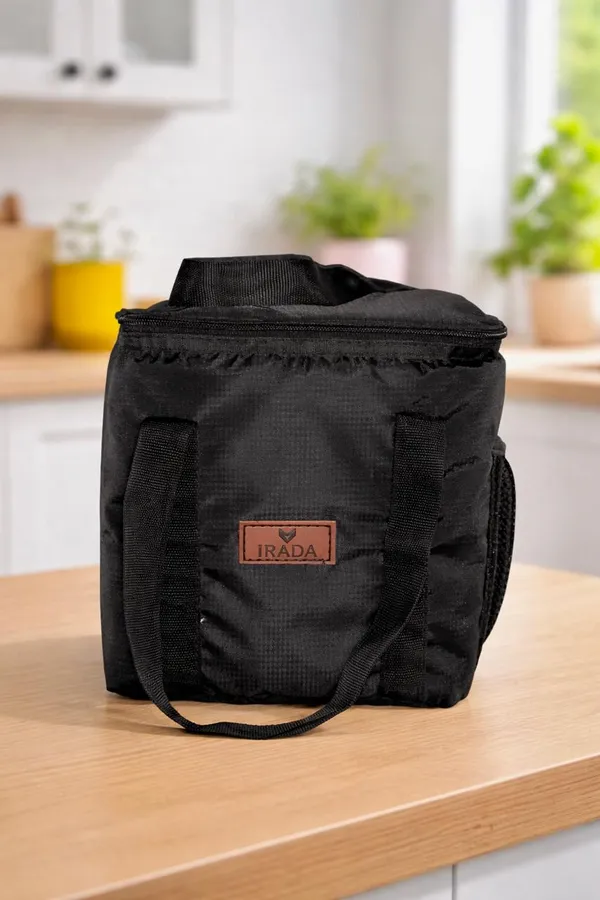 Black_Synthetic_Polyester_Lunch_Bag_For_Unisex