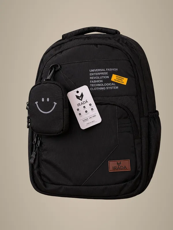 Black_Synthetic_Polyester_Backpack_For_Unisex