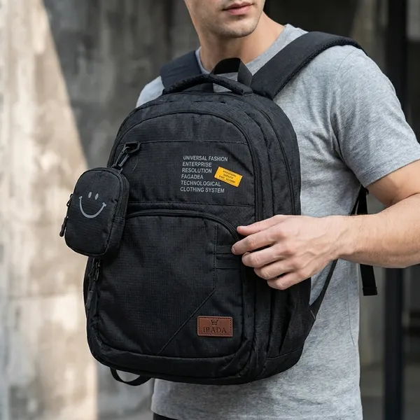 Black_Synthetic_Polyester_Backpack_For_Unisex