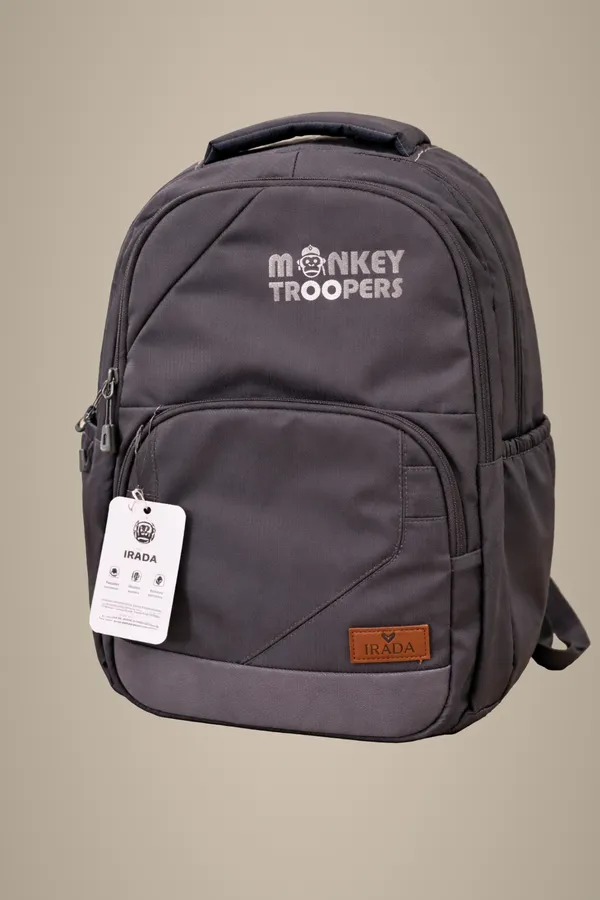 Grey_Synthetic_Polyester_Backpack_For_Unisex