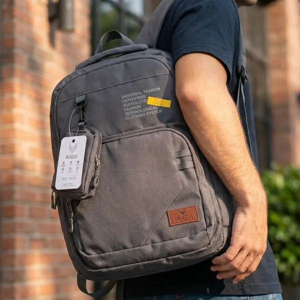 Grey_Synthetic_Polyester_Backpack_For_Unisex