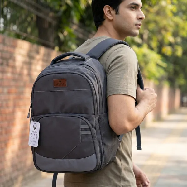 Grey_Synthetic_Polyester_Backpack_For_Unisex
