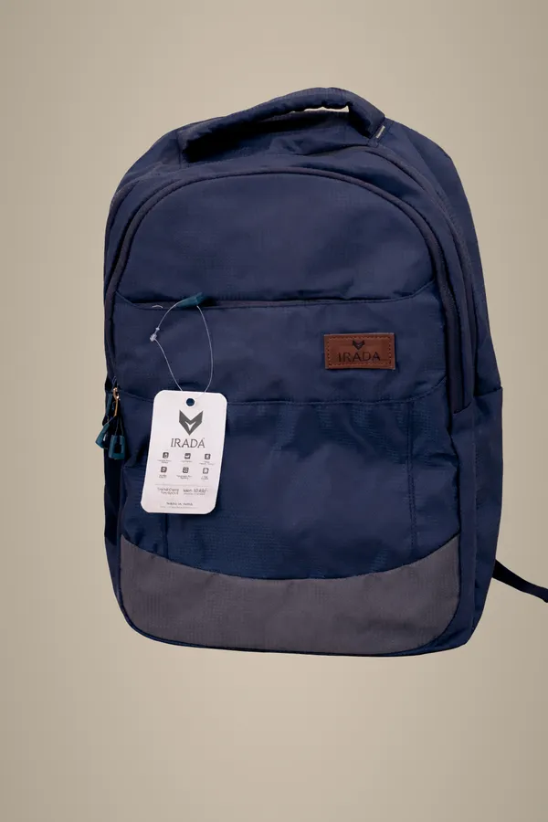 Navy_Blue_&_Grey_Synthetic_Polyester_Backpack_For_Unisex
