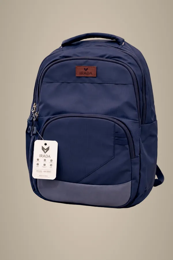 Navy_Blue_&_Grey_Synthetic_Polyester_Backpack_For_Unisex