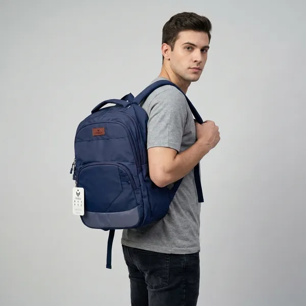 Navy_Blue_&_Grey_Synthetic_Polyester_Backpack_For_Unisex