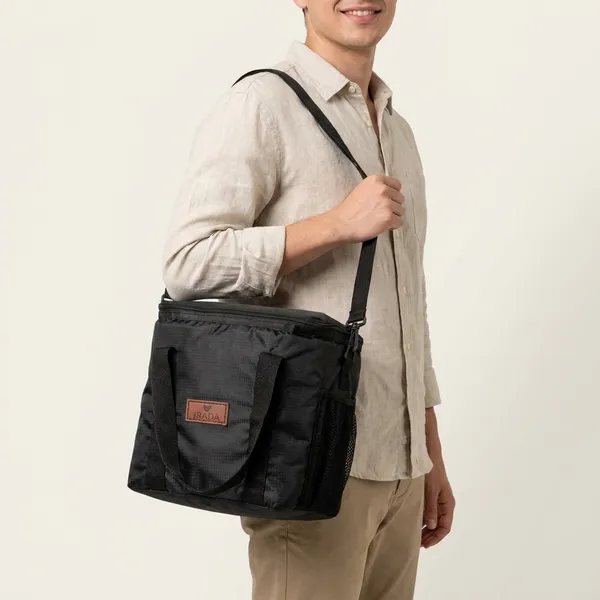 Black_Synthetic_Polyester_Lunch_Bag_For_Unisex