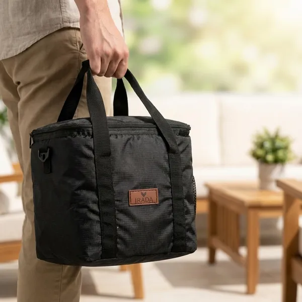 Black_Synthetic_Polyester_Lunch_Bag_For_Unisex