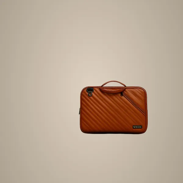 Tan_Synthetic_Leather_Laptop_Sleeve_For_Unisex