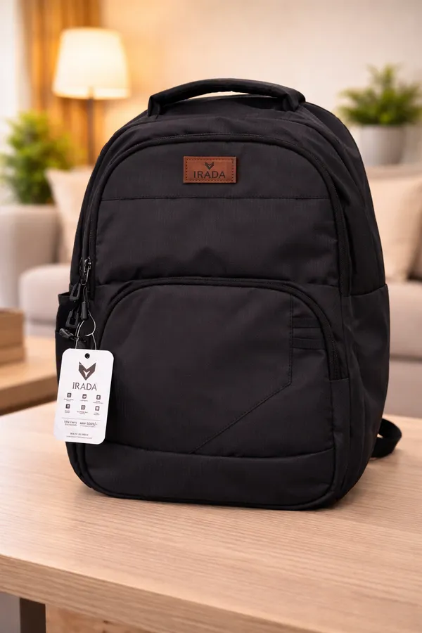 Black_Synthetic_Polyester_Backpack_For_Unisex
