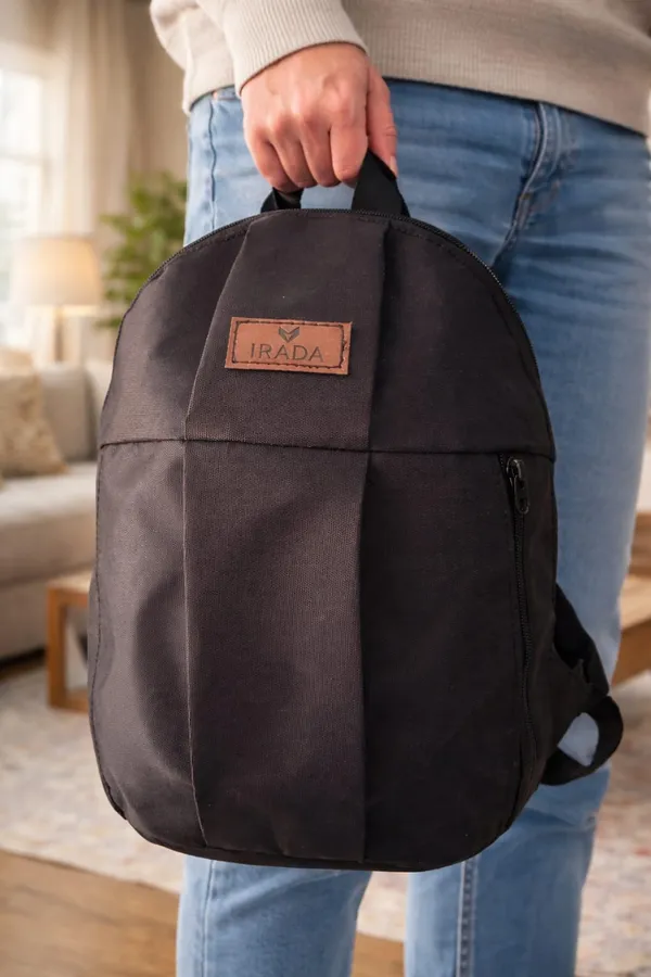 Black_Synthetic_Leather_Casual_Bag_For_Unisex