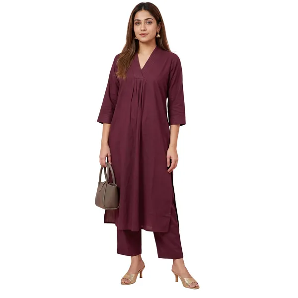 Women_S_Cotton_Kurti_And_Pant_Co_Ord_Set