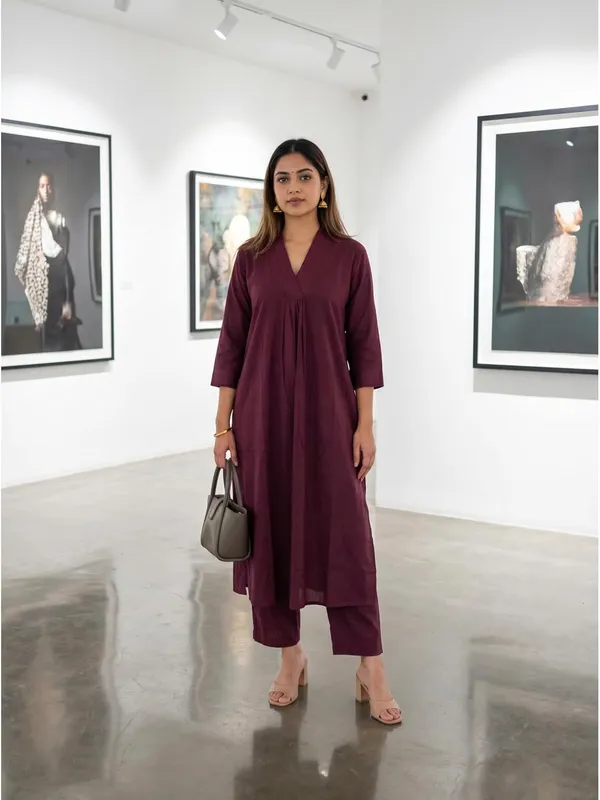 Women_S_Cotton_Kurti_And_Pant_Co_Ord_Set