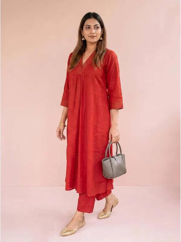 Women_S_Cotton_Kurti_And_Pant_Co_Ord_Set