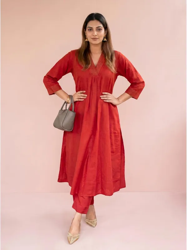 Women_S_Cotton_Kurti_And_Pant_Co_Ord_Set