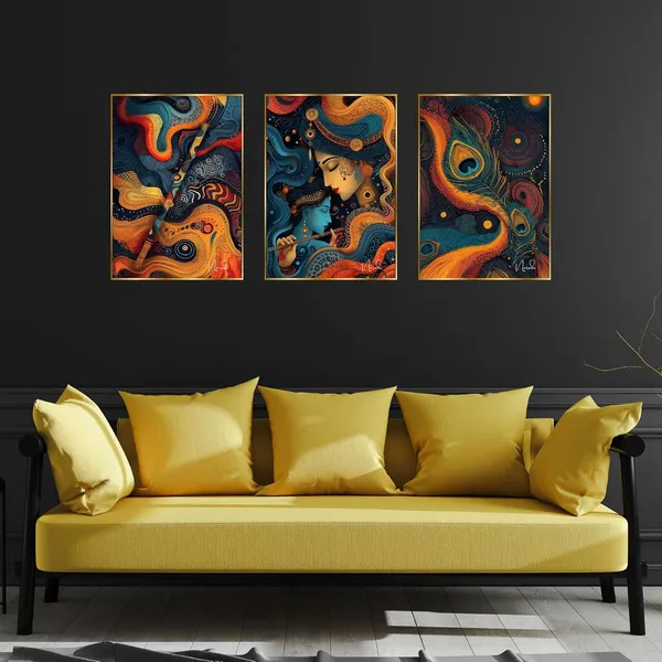 Fab_Craft_Studio_Set_Of_Three_Wall_Paintings_For_Wall_Dacoration_Golden_Framed_Wall_Paintings_For_Living_Room_Bedroom_Wall_Art_For_Home_Decoration_Office_Wall_Decor_18X12_Inch_Ch_Gd3_3