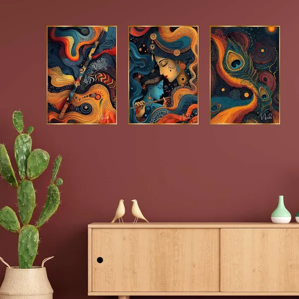 Fab_Craft_Studio_Set_Of_Three_Wall_Paintings_For_Wall_Dacoration_Golden_Framed_Wall_Paintings_For_Living_Room_Bedroom_Wall_Art_For_Home_Decoration_Office_Wall_Decor_18X12_Inch_Ch_Gd3_3