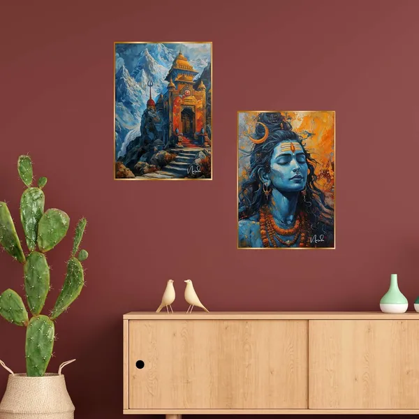 Fab_Craft_Studio_Set_Of_Two_Wall_Paintings_For_Wall_Dacoration_Golden_Framed_Wall_Paintings_For_Living_Room_Bedroom_Wall_Art_For_Home_Decoration_Office_Wall_Decor_14X11_Inch_Ch_Gd2_7