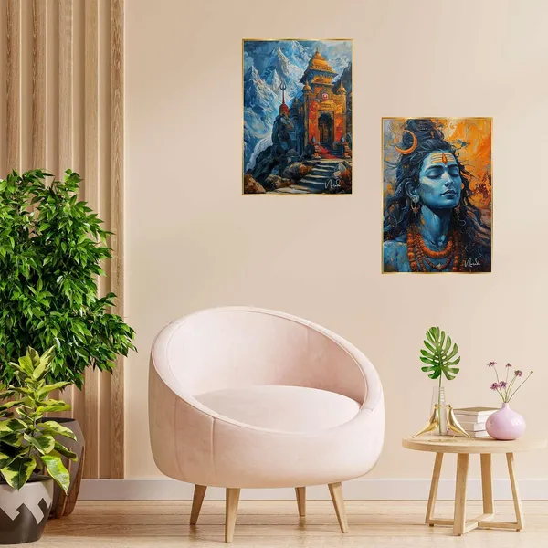 Fab_Craft_Studio_Set_Of_Two_Wall_Paintings_For_Wall_Dacoration_Golden_Framed_Wall_Paintings_For_Living_Room_Bedroom_Wall_Art_For_Home_Decoration_Office_Wall_Decor_14X11_Inch_Ch_Gd2_7