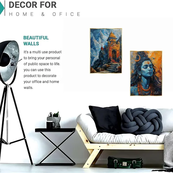 Fab_Craft_Studio_Set_Of_Two_Wall_Paintings_For_Wall_Dacoration_Golden_Framed_Wall_Paintings_For_Living_Room_Bedroom_Wall_Art_For_Home_Decoration_Office_Wall_Decor_14X11_Inch_Ch_Gd2_7