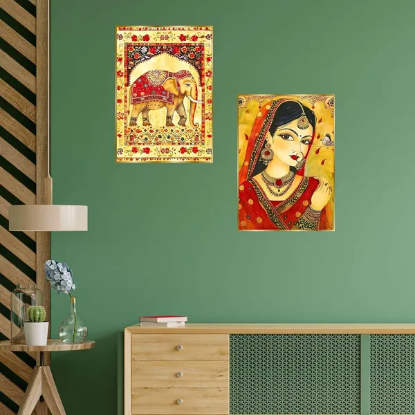 Fab_Craft_Studio_Set_Of_Two_Wall_Paintings_For_Wall_Dacoration_Golden_Framed_Wall_Paintings_For_Living_Room_Bedroom_Wall_Art_For_Home_Decoration_Office_Wall_Decor_14X11_Inch_Ch_Gd2_11