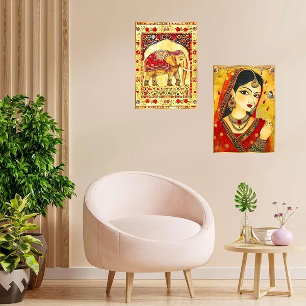 Fab_Craft_Studio_Set_Of_Two_Wall_Paintings_For_Wall_Dacoration_Golden_Framed_Wall_Paintings_For_Living_Room_Bedroom_Wall_Art_For_Home_Decoration_Office_Wall_Decor_14X11_Inch_Ch_Gd2_11