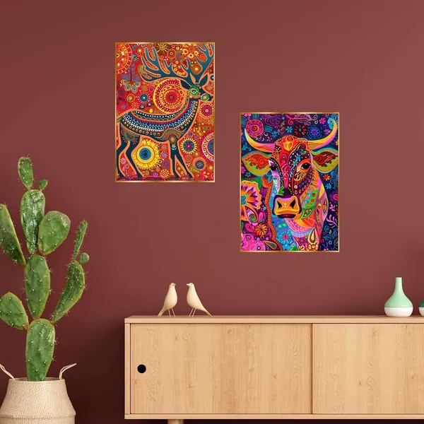 Fab_Craft_Studio_Set_Of_Two_Wall_Paintings_For_Wall_Dacoration_Golden_Framed_Wall_Paintings_For_Living_Room_Bedroom_Wall_Art_For_Home_Decoration_Office_Wall_Decor_14X11_Inch_Ch_Gd2_8