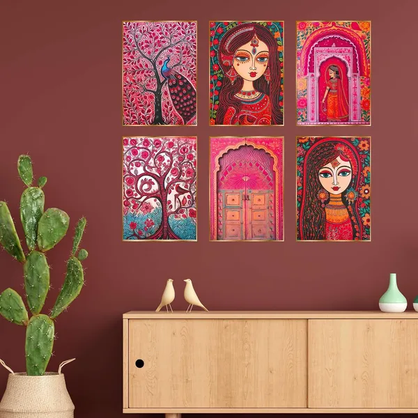 Fab_Craft_Studio_Set_Of_Six_Wall_Paintings_For_Wall_Dacoration_Golden_Framed_Wall_Paintings_For_Living_Room_Bedroom_Wall_Art_For_Home_Decoration_Office_Wall_Decor_13X10_Inch_Ch_Gd6_4