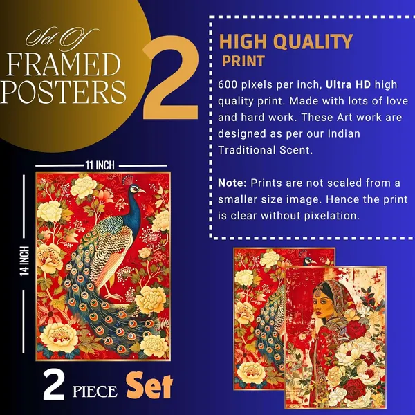 Fab_Craft_Studio_Set_Of_Two_Wall_Paintings_For_Wall_Dacoration_Golden_Framed_Wall_Paintings_For_Living_Room_Bedroom_Wall_Art_For_Home_Decoration_Office_Wall_Decor_14X11_Inch_Ch_Gd2_3