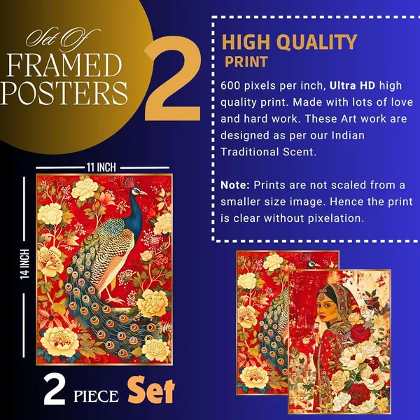 Fab_Craft_Studio_Set_Of_Two_Wall_Paintings_For_Wall_Dacoration_Golden_Framed_Wall_Paintings_For_Living_Room_Bedroom_Wall_Art_For_Home_Decoration_Office_Wall_Decor_14X11_Inch_Ch_Gd2_3