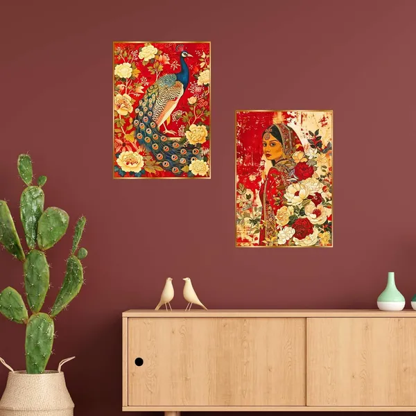 Fab_Craft_Studio_Set_Of_Two_Wall_Paintings_For_Wall_Dacoration_Golden_Framed_Wall_Paintings_For_Living_Room_Bedroom_Wall_Art_For_Home_Decoration_Office_Wall_Decor_14X11_Inch_Ch_Gd2_3