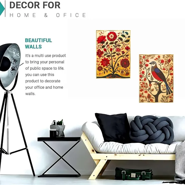 Fab_Craft_Studio_Set_Of_Two_Wall_Paintings_For_Wall_Dacoration_Golden_Framed_Wall_Paintings_For_Living_Room_Bedroom_Wall_Art_For_Home_Decoration_Office_Wall_Decor_14X11_Inch_Ch_Gd2_13