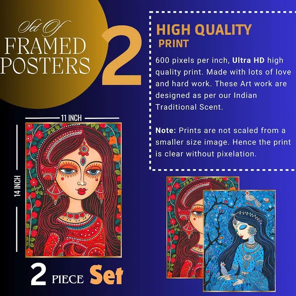 Fab_Craft_Studio_Set_Of_Two_Wall_Paintings_For_Wall_Dacoration_Golden_Framed_Wall_Paintings_For_Living_Room_Bedroom_Wall_Art_For_Home_Decoration_Office_Wall_Decor_14X11_Inch_Ch_Gd2_2