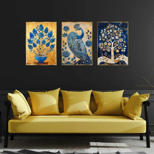 Fab_Craft_Studio_Set_Of_Three_Wall_Paintings_For_Wall_Dacoration_Golden_Framed_Wall_Paintings_For_Living_Room_Bedroom_Wall_Art_For_Home_Decoration_Office_Wall_Decor_24X18_Inch_Ch_Gd3_14